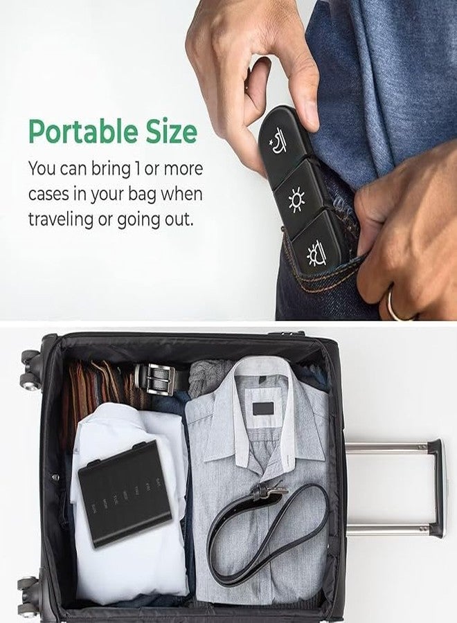 Modiq Premium Weekly Pill Organizer Portable Travel Medicine Box with 14 Moisture-Proof Compartments, Secure Daily Vitamin Holder, Compact Medication Storage Case for Purse or Luggage - Image 3
